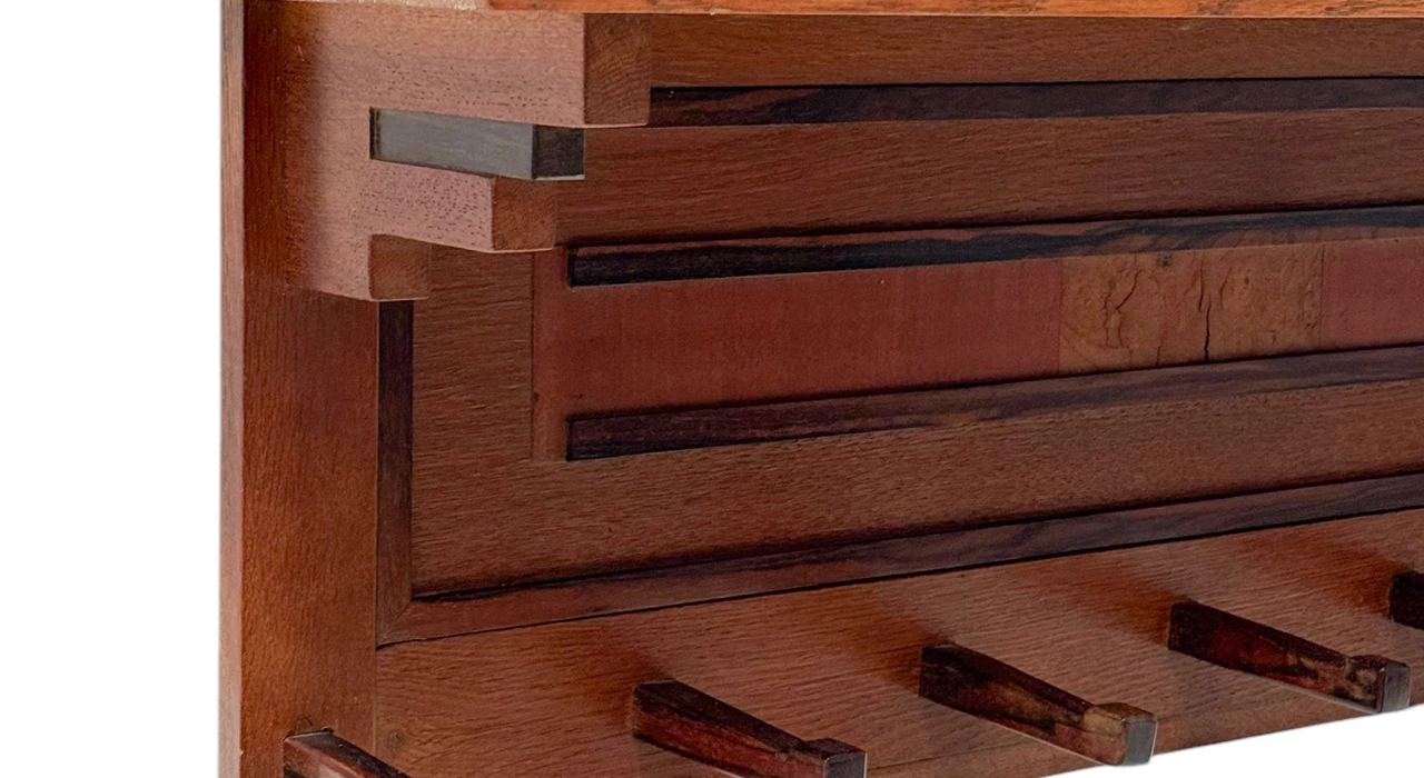 Two Art Deco Modernist Coat Racks by P.E.L. Izeren for De Genneper Molen